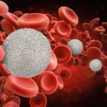 3d rendering white blood cells with red blood cells